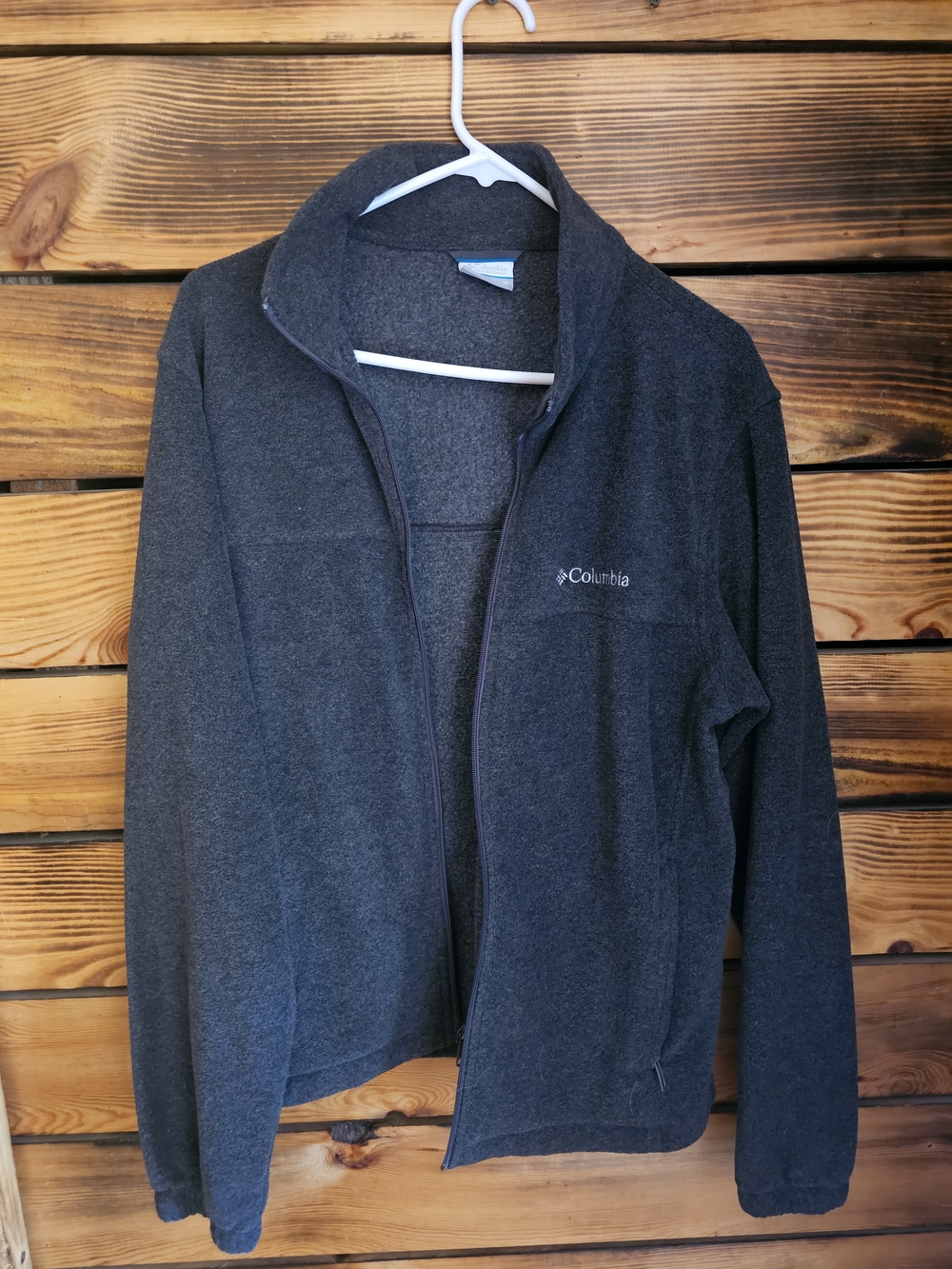 Columbia Charcoal Gray Full-Zip Fleece Jacket